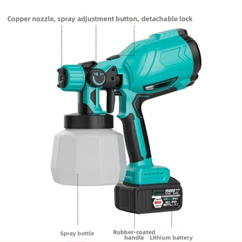 Donkin електрически спрей-пистолет за домашна употреба – презареждаща литиева батерия, All-in-One зарядно, за боядисване