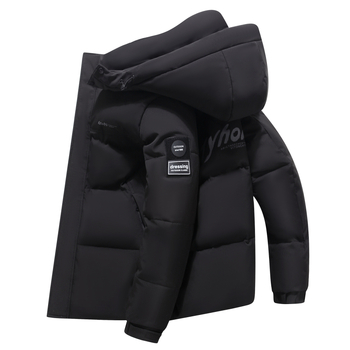 Jakna od perja s kapuljačom, punjena bijelim patčinim perjem, 50% perja, otporno na vjetar, stojeći ovratnik