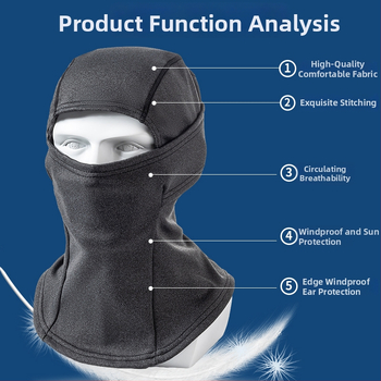 Qumozhe maska na bicykel, polyester, unisex, prispôsobiteľná