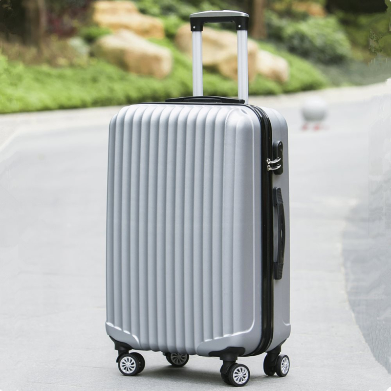 Куфар за пътуване с въртящи се колела, унисекс, ABS материал, цип откриване, обикновен комбиниран заключващ механизъм