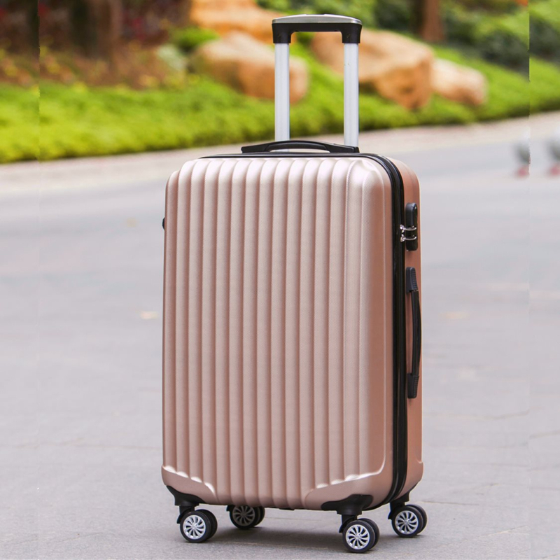 Куфар за пътуване с въртящи се колела, унисекс, ABS материал, цип откриване, обикновен комбиниран заключващ механизъм