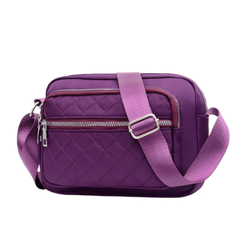 Дамска чанта в стил уличен тренд, композитна тъкан, малка квадратна чанта, хоризонтална форма, отваряне с цип