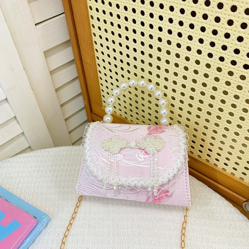 Counton Dječja svilena crossbody torbica s anime izvezom, poliester podstava — dizajn smanjenja opterećenja