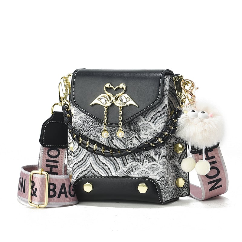 Indulge телефонна кроссбоди чанта, PU материал, вертикална квадратна форма, градска простота, пролет 2025