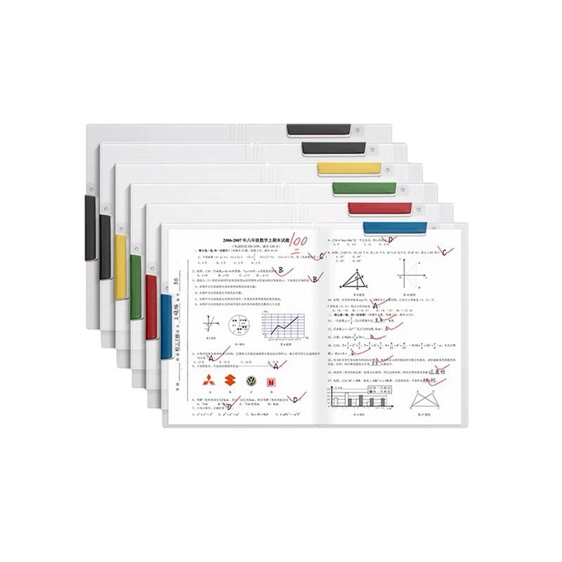 Kuai liwen 4901 Двоен пръчков клип за изпитни листи, въртящ се клип, PP, A4/A3