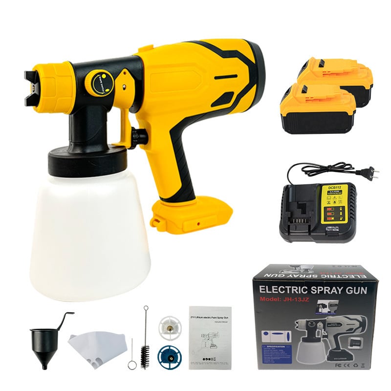 Безжичен пистолет за пръскане с висока мощност, акумулаторна литиева батерия, разделен дизайн, за боядисване, пръскане на повърхности и поливане на растения