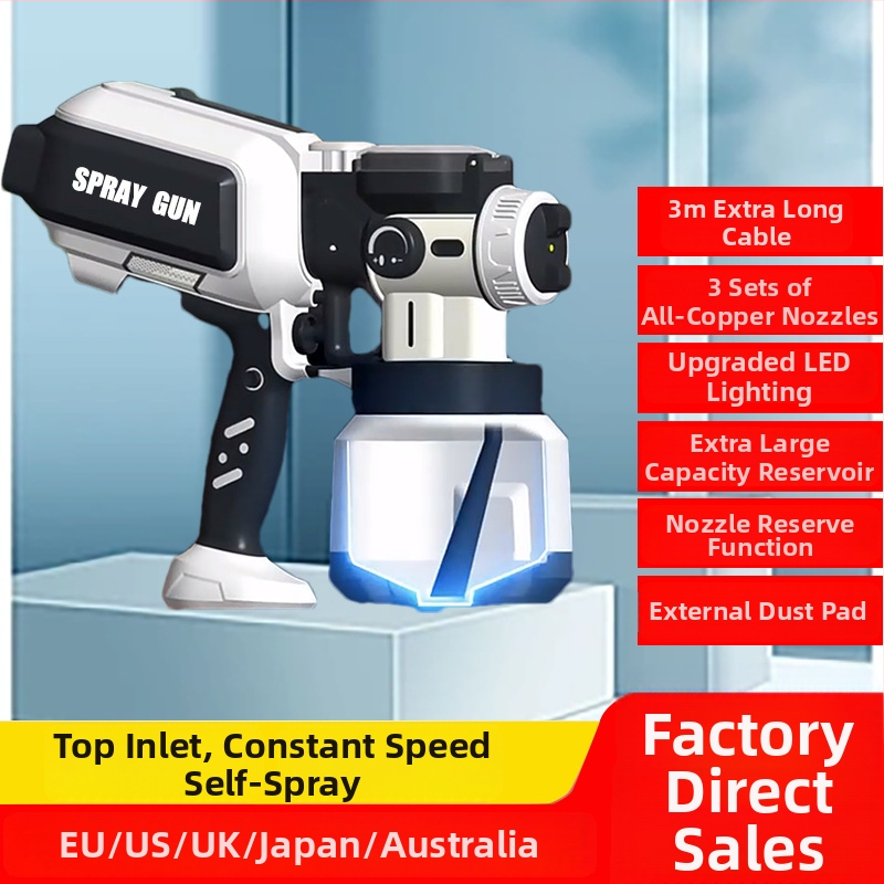 Elektrický postrekovací pištol pre maľovanie s LED osvetlením, odnímateľný dezinfekčný postrek, model BLS-59, 21-220V