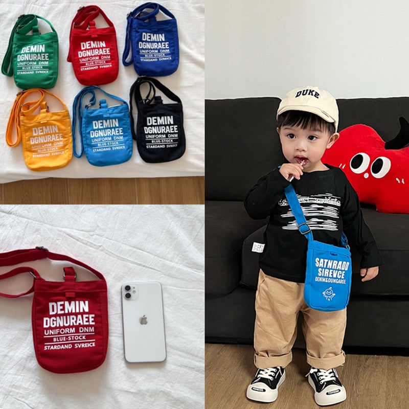 Platnena mini torbica za ramena za djecu — unisex, lagana, proširiva, pogodna za vrtić