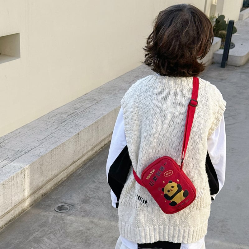 Platnena novčanik za novčiće i torbica za pohranu slušalica za djecu, unisex, osnovna škola, Haonna, Zima 2024