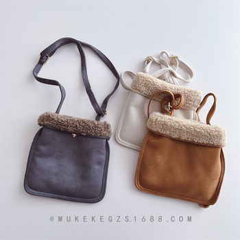 Dječja crossbody torba od velura, unisex, za predškolsku dob, zima 2025, dječji i sladak stil