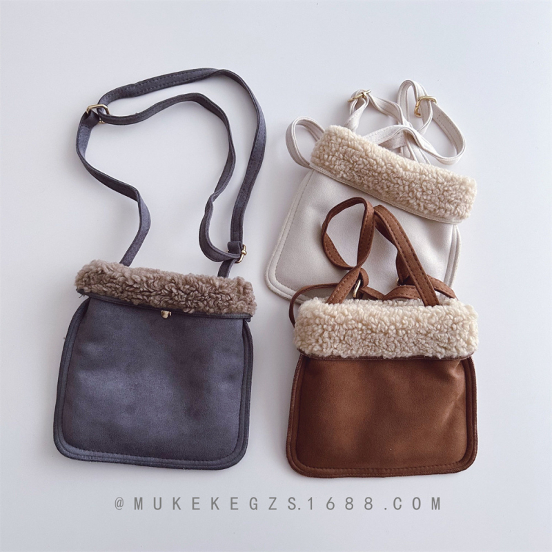 Dječja crossbody torba od velura, unisex, za predškolsku dob, zima 2025, dječji i sladak stil