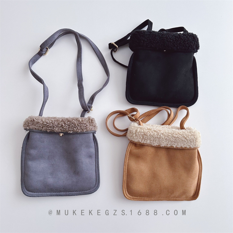 Dječja crossbody torba od velura, unisex, za predškolsku dob, zima 2025, dječji i sladak stil