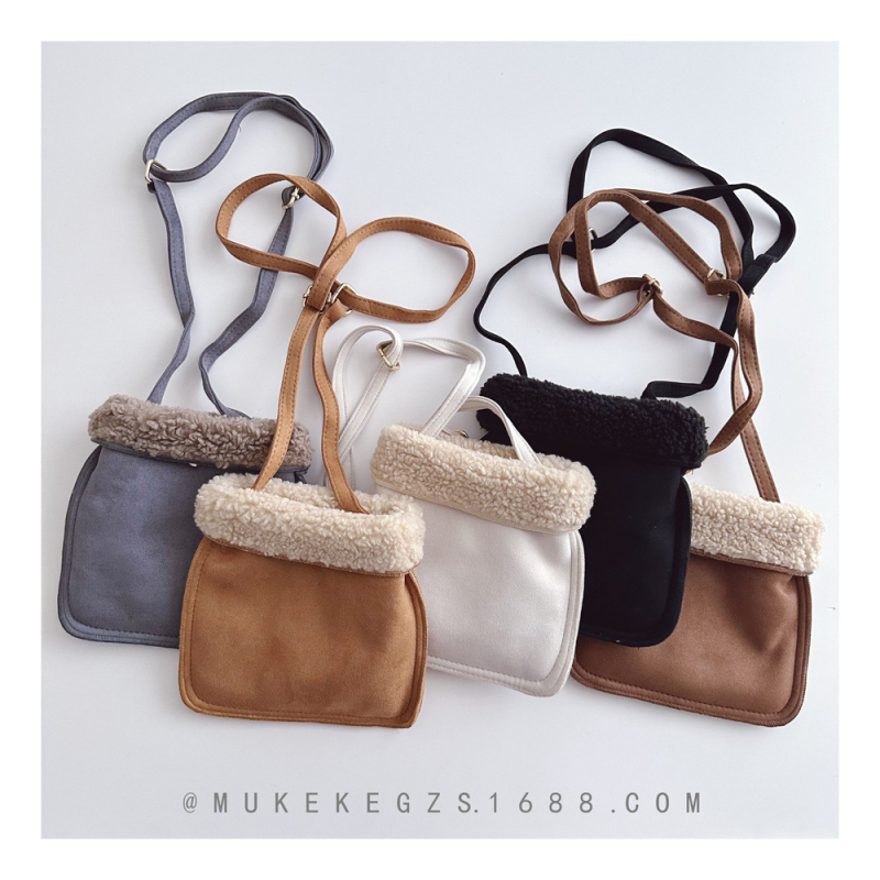 Dječja crossbody torba od velura, unisex, za predškolsku dob, zima 2025, dječji i sladak stil