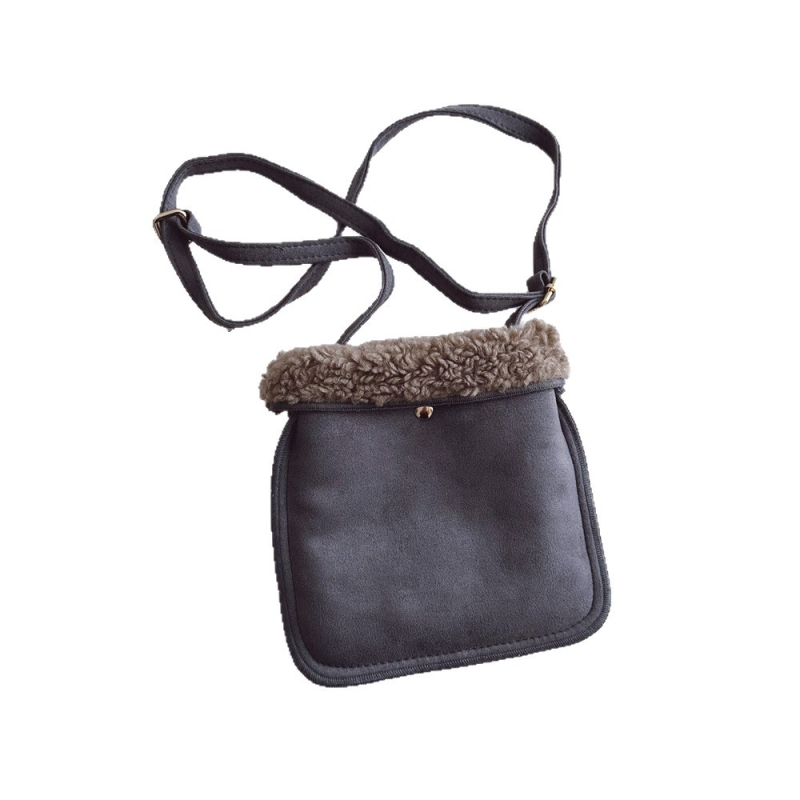 Dječja crossbody torba od velura, unisex, za predškolsku dob, zima 2025, dječji i sladak stil