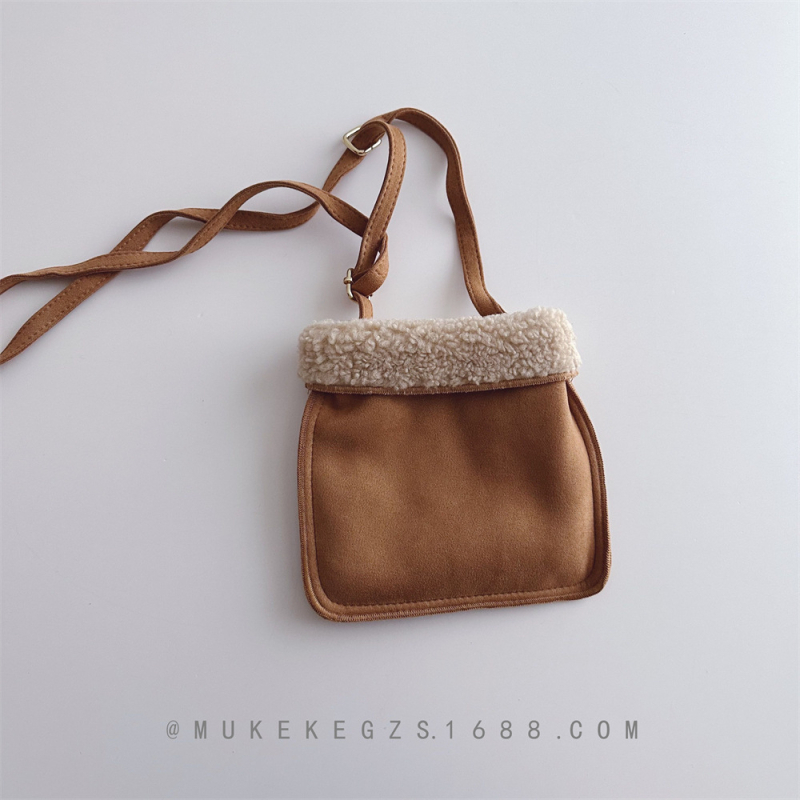Dječja crossbody torba od velura, unisex, za predškolsku dob, zima 2025, dječji i sladak stil