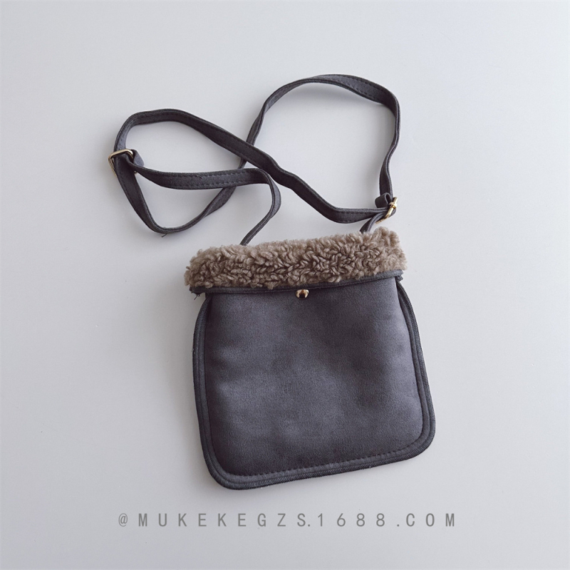 Dječja crossbody torba od velura, unisex, za predškolsku dob, zima 2025, dječji i sladak stil