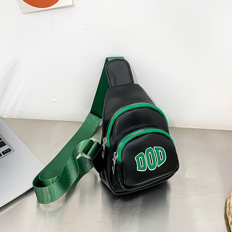 Детска презрамна чанта с буквен принт, нейлон, подплата полиестер, ултра лека, разширяема, подходяща за детска градина