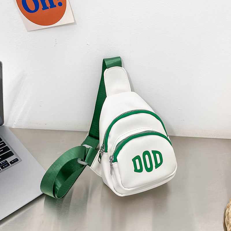 Детска презрамна чанта с буквен принт, нейлон, подплата полиестер, ултра лека, разширяема, подходяща за детска градина