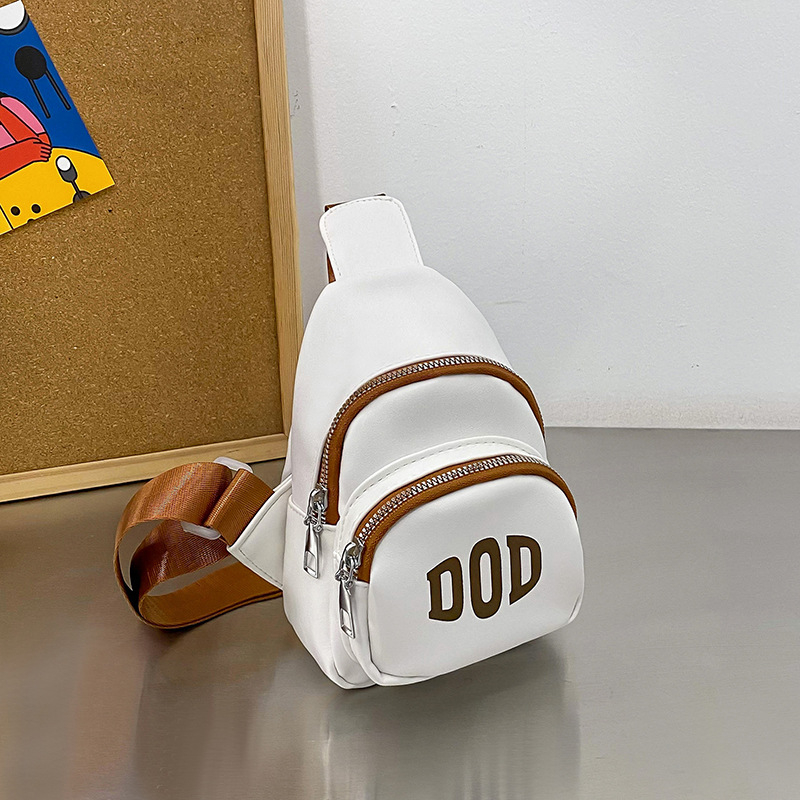 Детска презрамна чанта с буквен принт, нейлон, подплата полиестер, ултра лека, разширяема, подходяща за детска градина