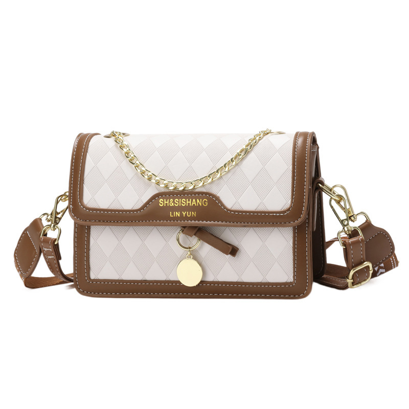 Crossbody torba od PVC materijala, horizontalni kvadratni oblik, zatvaranje na zip, Orange Beans.