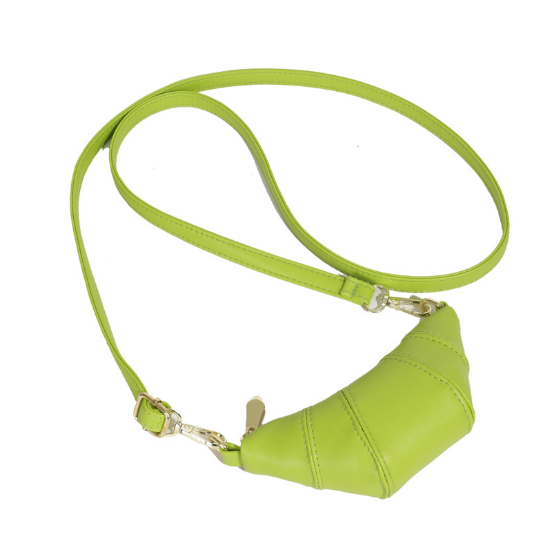 Haonna PU чанта през рамо, форма на рог-дъмплинг; дишаща и износоустойчива; без подплата; модел без шарка; зима 2022