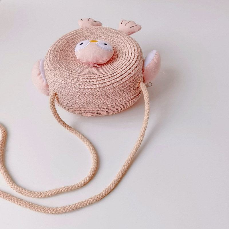 Qiunan детска чанта през рамо от слама с мотив Пингвин – дишаща, лято 2021, стил сладък за деца