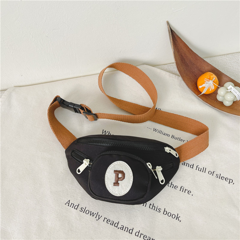 Детска чанта през рамо с карикатурен корейски стил и шарка с букви, нейлон, унисекс за деца в предучилищна възраст, дишаща и износоустойчива