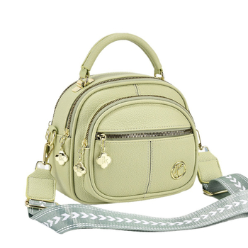 PU ženska crossbody torba s kutijskim oblikom, zatvarač, poliester podstava, laminirani unutarnji džep, jedna naramenica