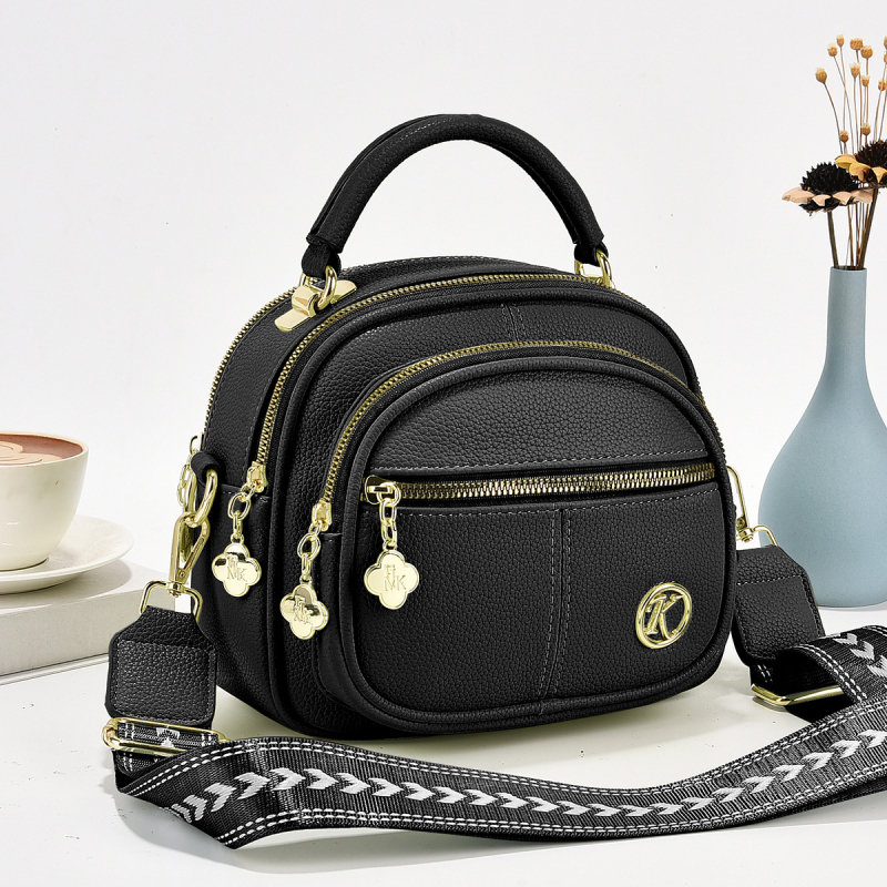 PU ženska crossbody torba s kutijskim oblikom, zatvarač, poliester podstava, laminirani unutarnji džep, jedna naramenica