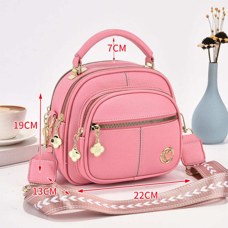 PU ženska crossbody torba s kutijskim oblikom, zatvarač, poliester podstava, laminirani unutarnji džep, jedna naramenica