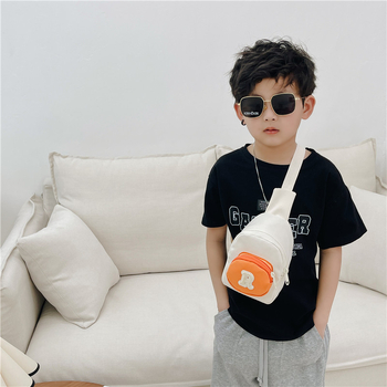 Детска чанта през рамо от найлон с защита срещу кражба, цип за отваряне и вътрешен джоб с цип