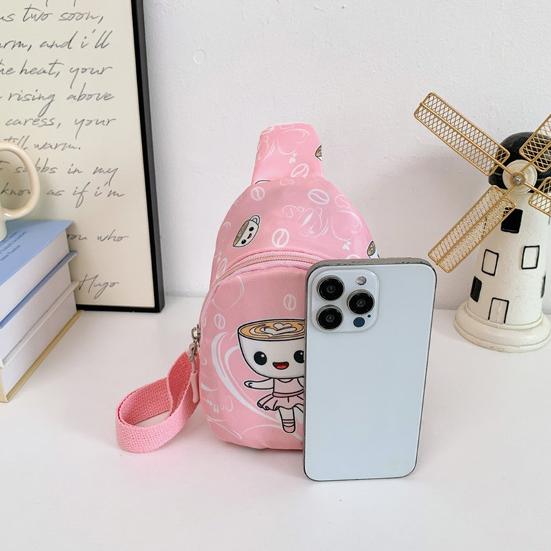 Детска кръстосана чанта за рамо, животински анимационен принт, нейлон, подплата полиестер, ултра лек дизайн, унисекс, подходяща за детска градина