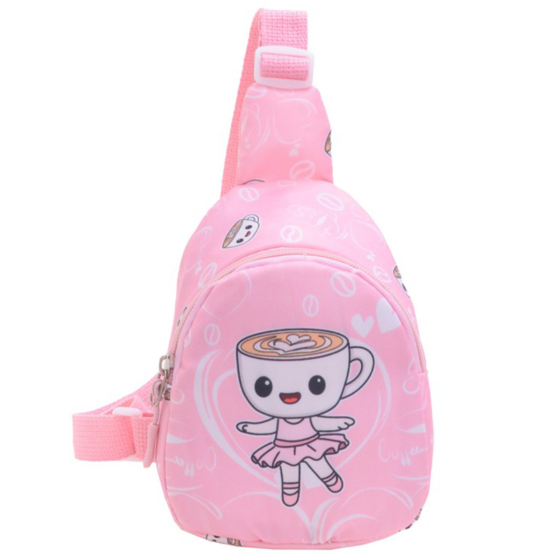 Детска кръстосана чанта за рамо, животински анимационен принт, нейлон, подплата полиестер, ултра лек дизайн, унисекс, подходяща за детска градина