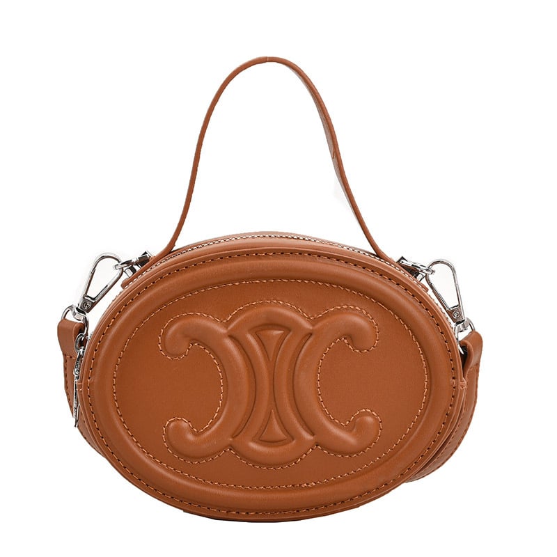 Ženska Arc de Triomphe pig nose okrugla torba, PU koža, sintetička podstava, jednobojni dizajn