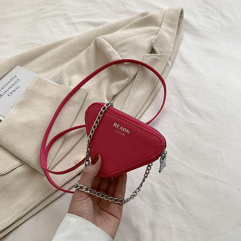 Dječja mini trokutična crossbody torbica od PU kože, uzorak slova, moderan i cool stil, kapacitet MINI