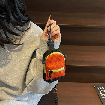 Gyerekeknek szóló uniszex vászon geometriai mintás nyakba akasztható táska, óvoda, 2025 nyár