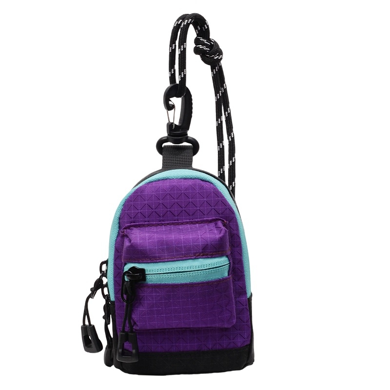 Gyerekeknek szóló uniszex vászon geometriai mintás nyakba akasztható táska, óvoda, 2025 nyár