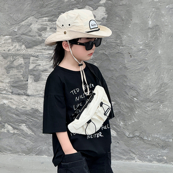 Dječja prsna torba Harajuku stila, unisex, prozračna i otporna, tkanina s poliester podstavom, jesen 2025, ulični trend