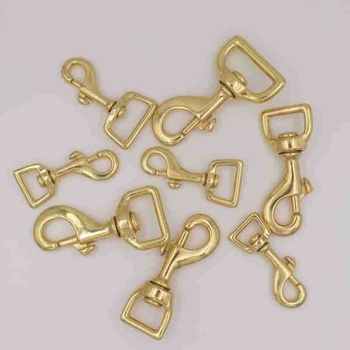 Sárgaréz horog — Modell 0172B-017B; Márka Shanghai Maoquan; alkalmas kutyás hámokhoz és poggyászhoz