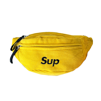 Corduroy dječja torbica za prsa s slovima, crossbody, poliester podstava
