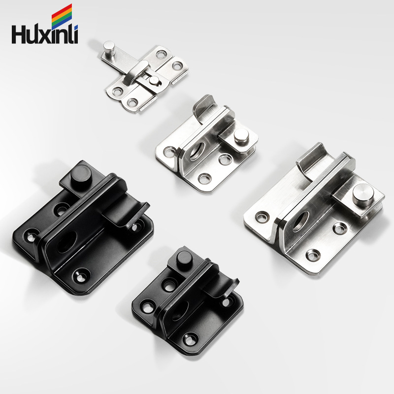 Încuietoare/hasp din oțel inoxidabil, fără găuri, pentru uși din stânga și dreapta, model BXGZYMK, design modern minimalist