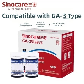 Sannuo GA-3 Veresuhkru/glükoosimõõtja häälega juhendamisega, koodi-vaba, täielikult automaatne, testiribadega, kogu riigi garantiiga