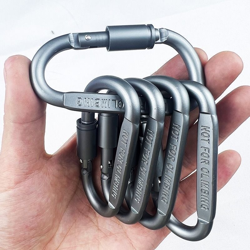 D-tip karabiner od nehrđajućeg čelika za vanjsku sigurnost, kampiranje i penjanje, brzi hvataljka
