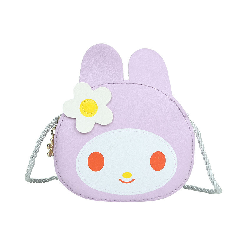 Dječja PU kožna crossbody torbica s motivom zeca, crtani lik, dimenzije 13×11×5 cm