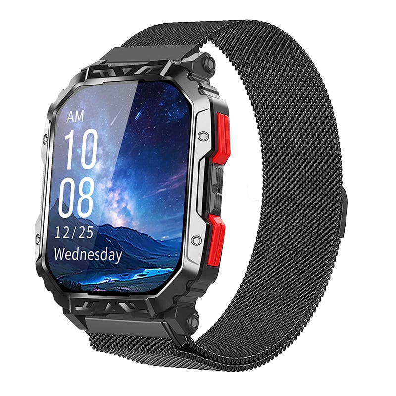 Pametni sat F407 s mjerenjem otkucaja srca, Bluetooth pozivima, brojanje koraka, 2,1-inčni TFT zaslon, silikonska narukvica