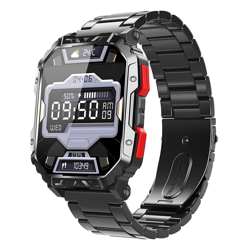 Pametni sat F407 s mjerenjem otkucaja srca, Bluetooth pozivima, brojanje koraka, 2,1-inčni TFT zaslon, silikonska narukvica