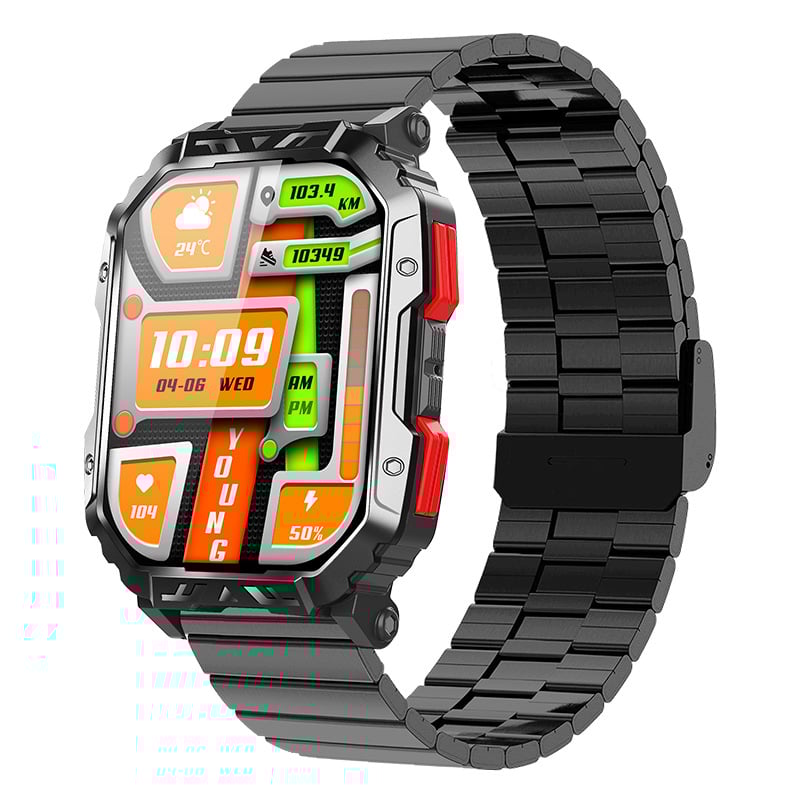 Pametni sat F407 s mjerenjem otkucaja srca, Bluetooth pozivima, brojanje koraka, 2,1-inčni TFT zaslon, silikonska narukvica