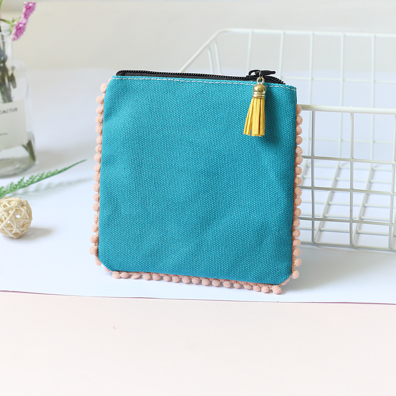 Ženski novčanik za kovanice od platna, gradski stil jednostavne elegancije, s 1 presavijanjem, podstava od velura, marka It's good