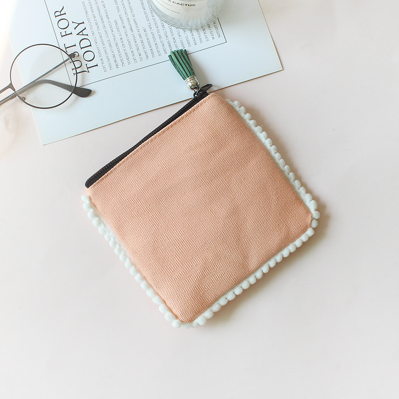 Ženski novčanik za kovanice od platna, gradski stil jednostavne elegancije, s 1 presavijanjem, podstava od velura, marka It's good