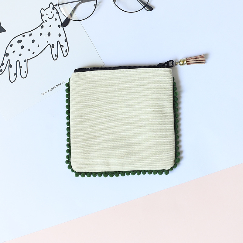 Ženski novčanik za kovanice od platna, gradski stil jednostavne elegancije, s 1 presavijanjem, podstava od velura, marka It's good